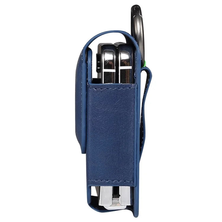 Universal Folding Phone Waist Bag Belt Holster Microfiber Leather Pouch with Ring Buckle
