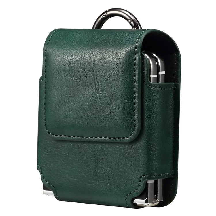Universal Folding Phone Waist Bag Belt Holster Microfiber Leather Pouch with Ring Buckle