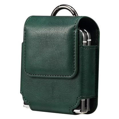 Universal Folding Phone Waist Bag Belt Holster Microfiber Leather Pouch with Ring Buckle