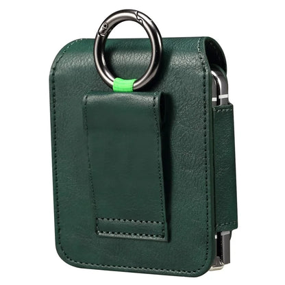 Universal Folding Phone Waist Bag Belt Holster Microfiber Leather Pouch with Ring Buckle