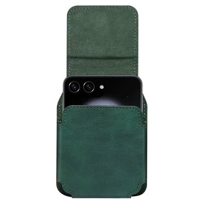 Universal Folding Phone Waist Bag Belt Holster Microfiber Leather Pouch with Ring Buckle