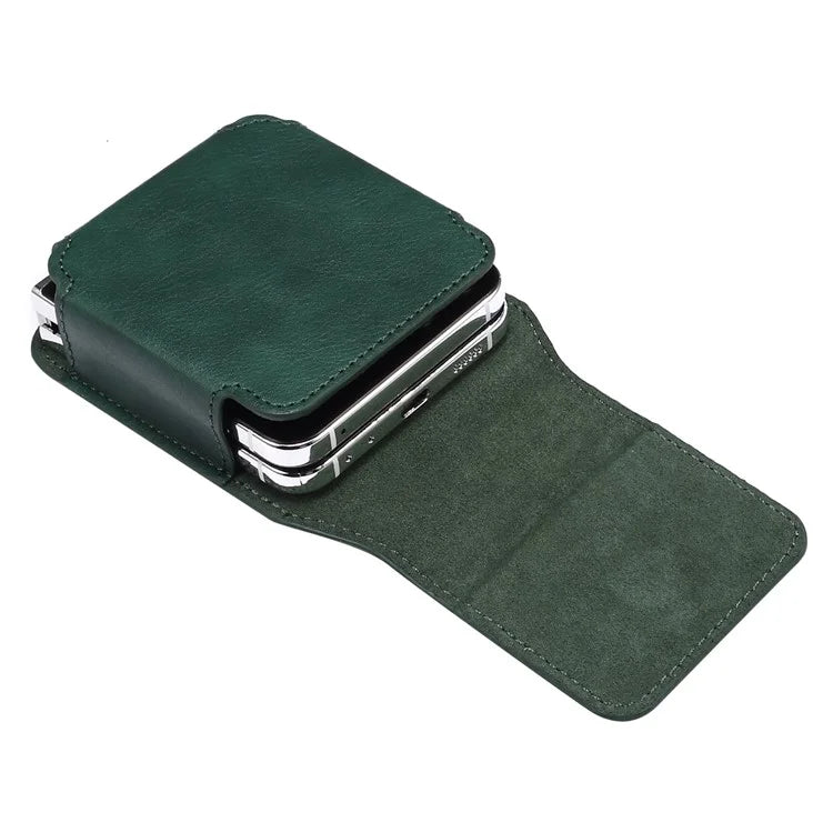 Universal Folding Phone Waist Bag Belt Holster Microfiber Leather Pouch with Ring Buckle