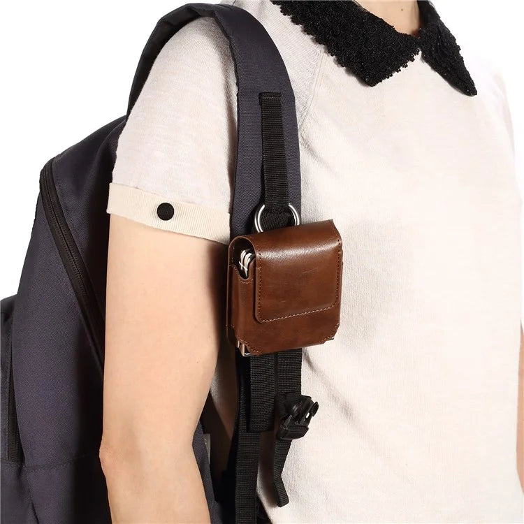 Universal Folding Phone Waist Bag Belt Holster Microfiber Leather Pouch with Ring Buckle