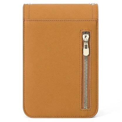 FOREVER YOUNG 8418-003 Crossbody Phone Bag for iPhone 12 / 12 Pro Leather Vertical Shoulder Phone Purse Wallet