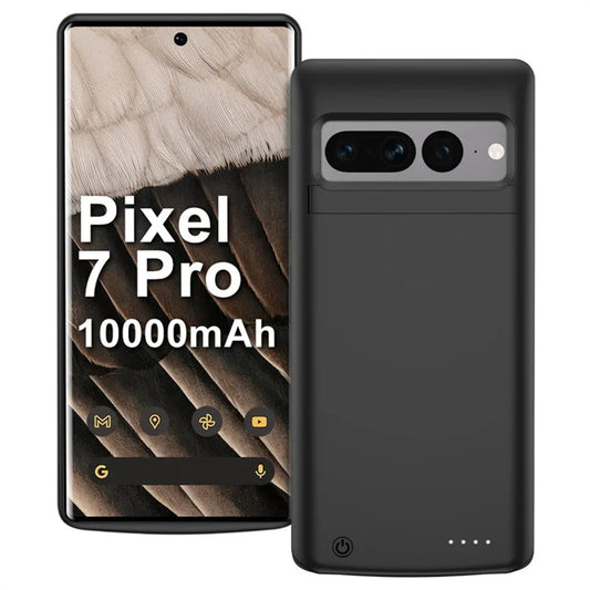 TY-104 For Google Pixel 7 Pro 5G 10000mAh Phone Battery Case Soft Edge Charging Cover with Hidden Kickstand