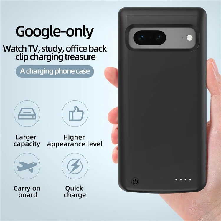 TY-103 For Google Pixel 7 5G 10000mAh Phone Battery Case Soft TPU Edge Protection Cover with Kickstand