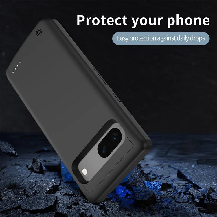 TY-103 For Google Pixel 7 5G 10000mAh Phone Battery Case Soft TPU Edge Protection Cover with Kickstand