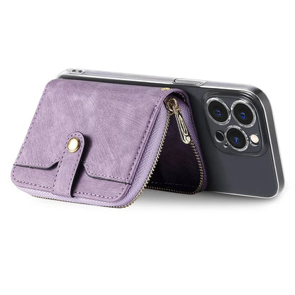 KB-37 Leather Credit Card Holder Adhesive Pouch Kickstand Card Bag with Long Strap