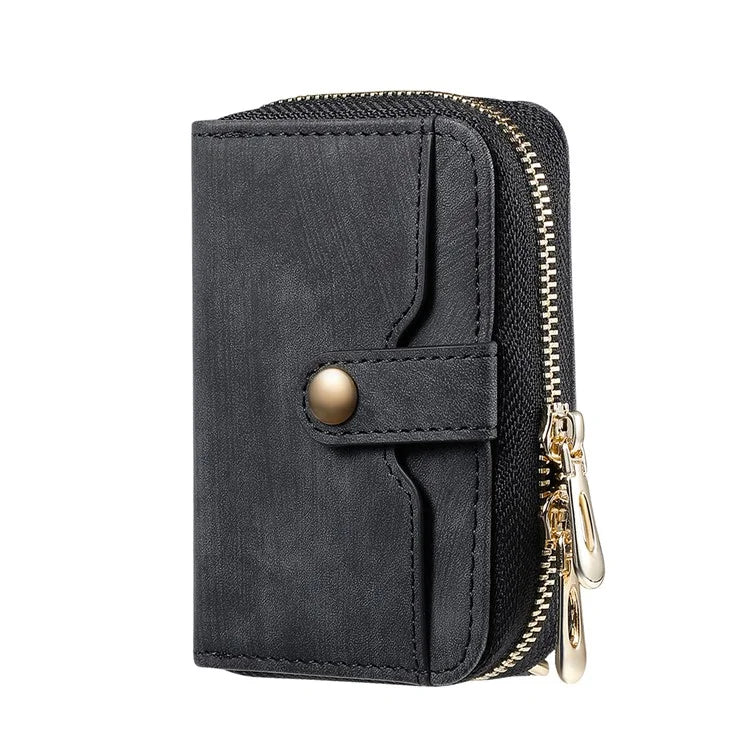 KB-37 Leather Credit Card Holder Adhesive Pouch Kickstand Card Bag with Long Strap