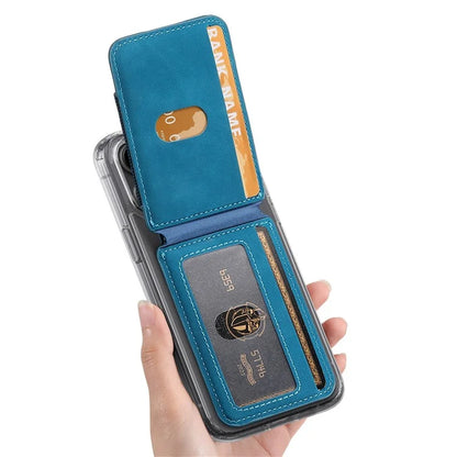 KB-61 Card Holder Adhesive Ring Kickstand Skin-Touch Leather Card Bag Sleeve Pouch