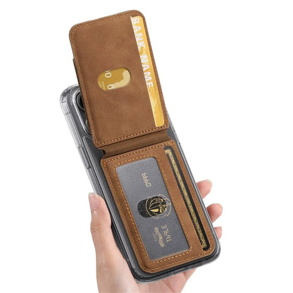 KB-61 Card Holder Adhesive Ring Kickstand Skin-Touch Leather Card Bag Sleeve Pouch