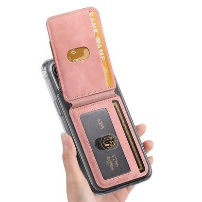 KB-61 Card Holder Adhesive Ring Kickstand Skin-Touch Leather Card Bag Sleeve Pouch