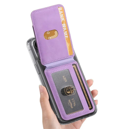 KB-61 Card Holder Adhesive Ring Kickstand Skin-Touch Leather Card Bag Sleeve Pouch