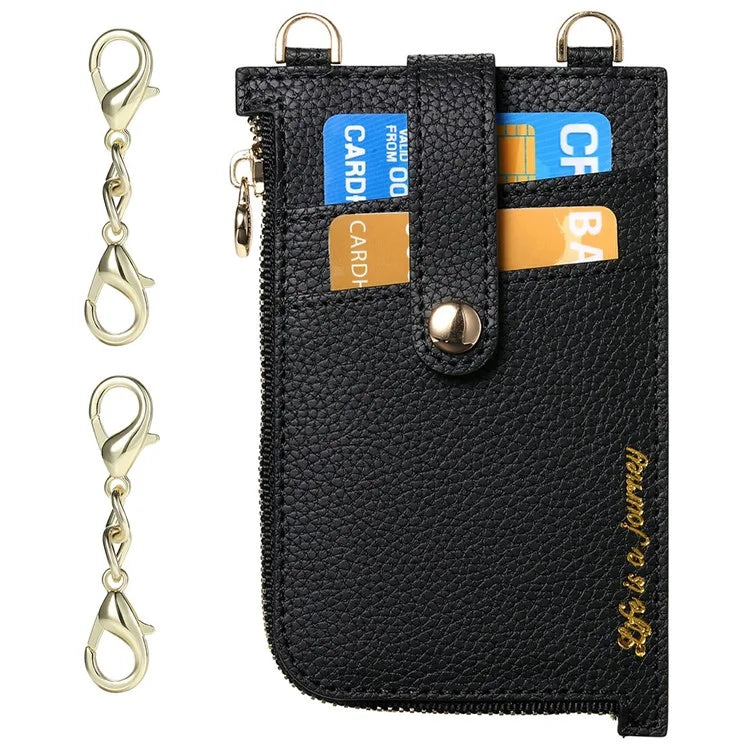 GB01 Slim RFID Blocking Card Holder Zip ID Case Small Leather Wallet Coin Purse