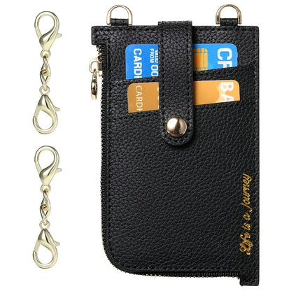 GB01 Slim RFID Blocking Card Holder Zip ID Case Small Leather Wallet Coin Purse
