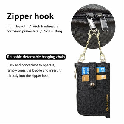 GB01 Slim RFID Blocking Card Holder Zip ID Case Small Leather Wallet Coin Purse