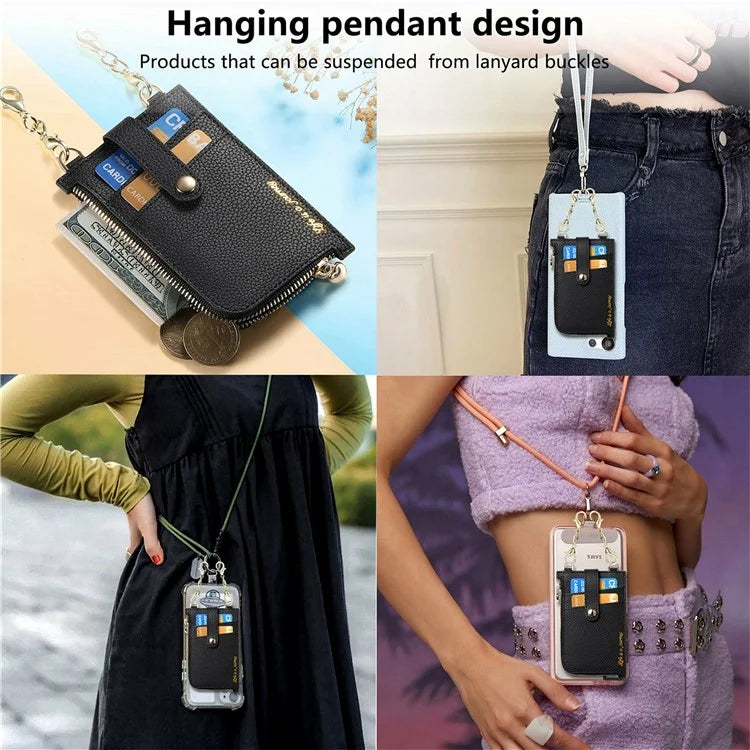 GB01 Slim RFID Blocking Card Holder Zip ID Case Small Leather Wallet Coin Purse