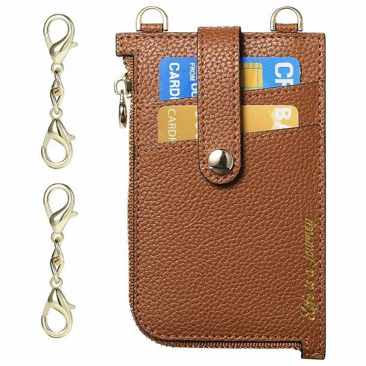 GB01 Slim RFID Blocking Card Holder Zip ID Case Small Leather Wallet Coin Purse