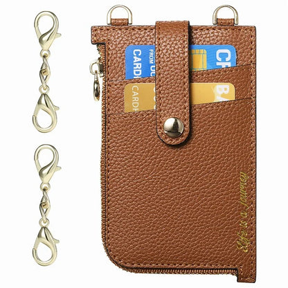 GB01 Slim RFID Blocking Card Holder Zip ID Case Small Leather Wallet Coin Purse