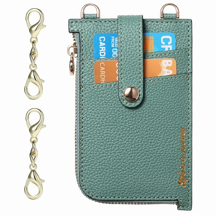 GB01 Slim RFID Blocking Card Holder Zip ID Case Small Leather Wallet Coin Purse