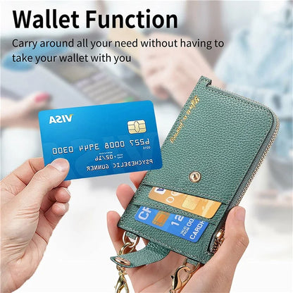 GB01 Slim RFID Blocking Card Holder Zip ID Case Small Leather Wallet Coin Purse