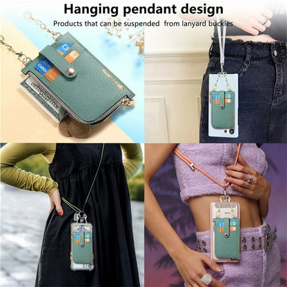 GB01 Slim RFID Blocking Card Holder Zip ID Case Small Leather Wallet Coin Purse