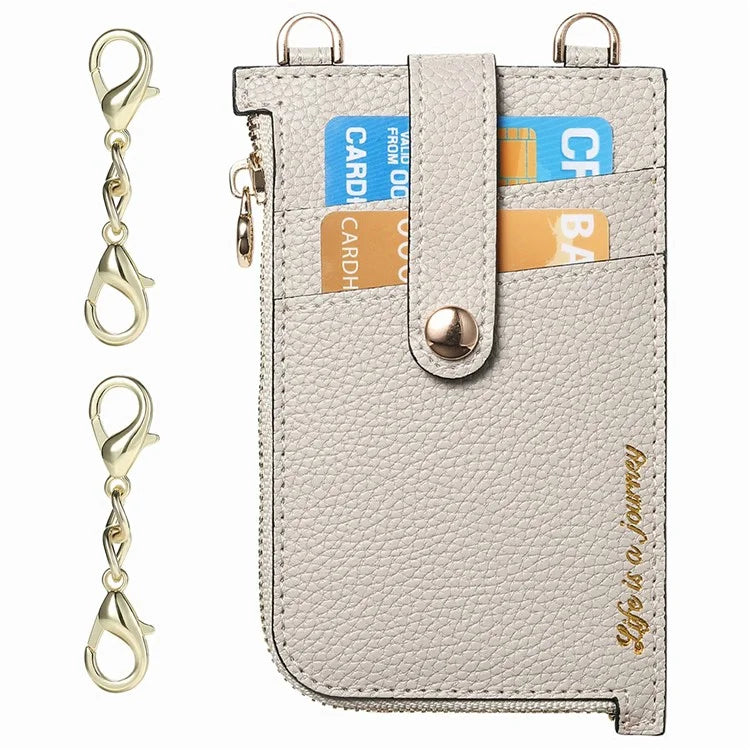 GB01 Slim RFID Blocking Card Holder Zip ID Case Small Leather Wallet Coin Purse