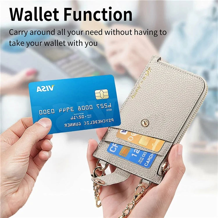 GB01 Slim RFID Blocking Card Holder Zip ID Case Small Leather Wallet Coin Purse