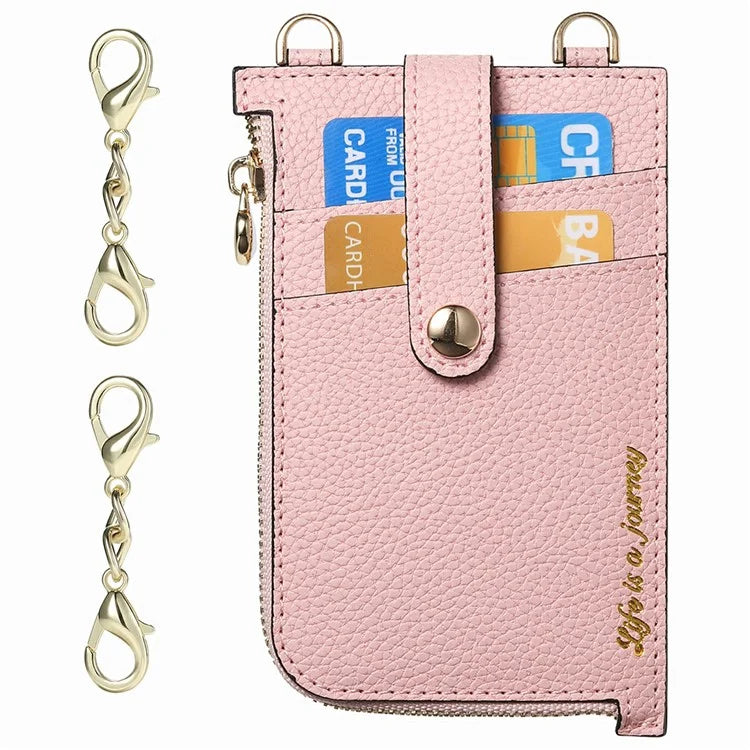 GB01 Slim RFID Blocking Card Holder Zip ID Case Small Leather Wallet Coin Purse