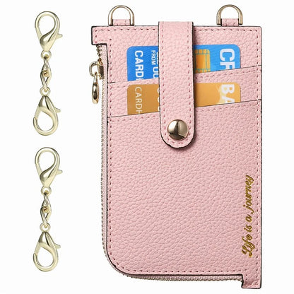 GB01 Slim RFID Blocking Card Holder Zip ID Case Small Leather Wallet Coin Purse