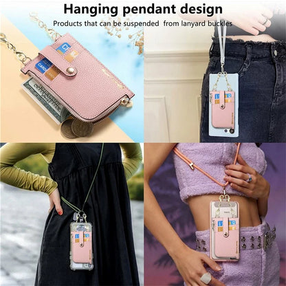 GB01 Slim RFID Blocking Card Holder Zip ID Case Small Leather Wallet Coin Purse