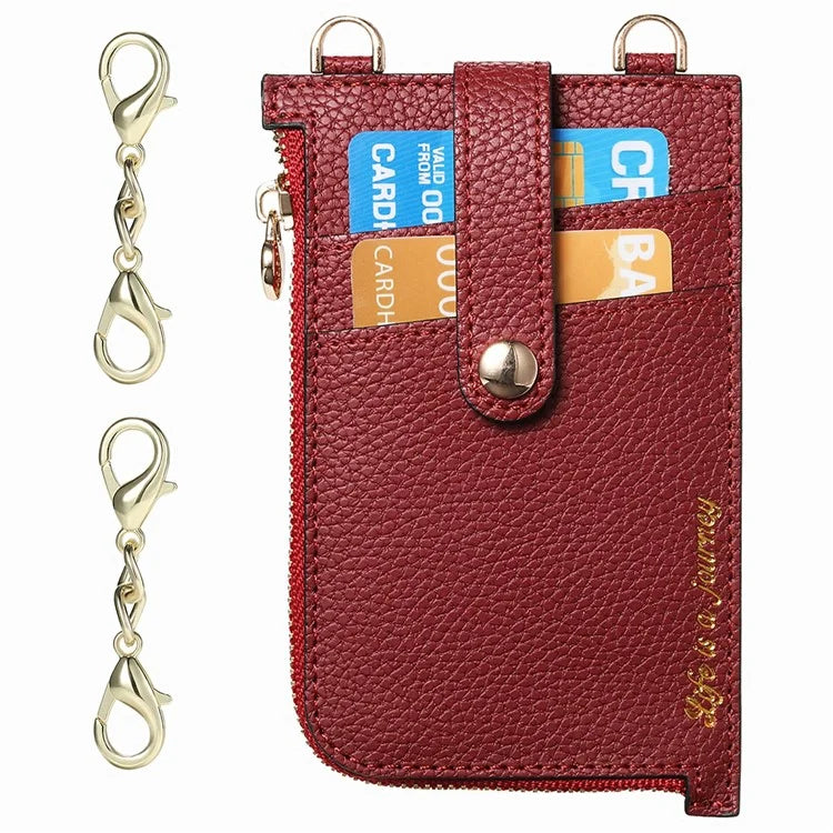 GB01 Slim RFID Blocking Card Holder Zip ID Case Small Leather Wallet Coin Purse