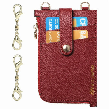 GB01 Slim RFID Blocking Card Holder Zip ID Case Small Leather Wallet Coin Purse