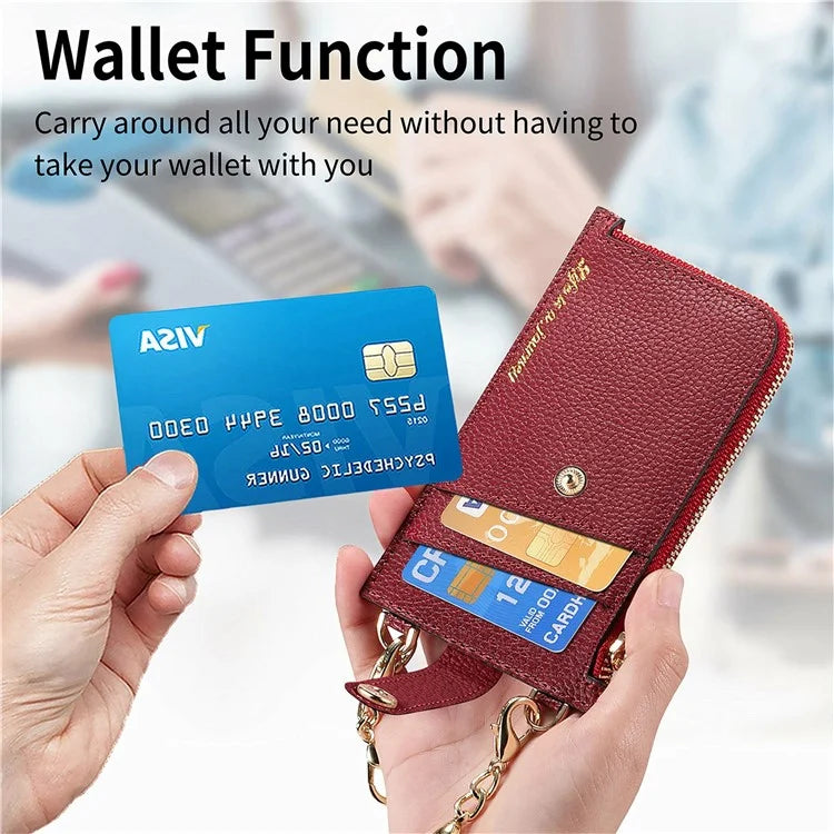 GB01 Slim RFID Blocking Card Holder Zip ID Case Small Leather Wallet Coin Purse