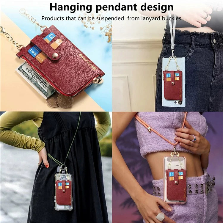 GB01 Slim RFID Blocking Card Holder Zip ID Case Small Leather Wallet Coin Purse