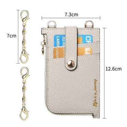 GB01 Slim RFID Blocking Card Holder Zip ID Case Small Leather Wallet Coin Purse