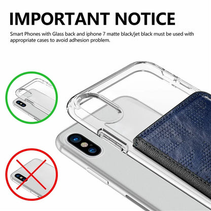 RFID Blocking Card Holder PU Leather Adhesive Phone Card Bag Kickstand