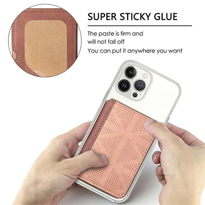 RFID Blocking Card Holder PU Leather Adhesive Phone Card Bag Kickstand