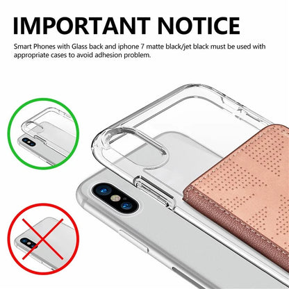 RFID Blocking Card Holder PU Leather Adhesive Phone Card Bag Kickstand