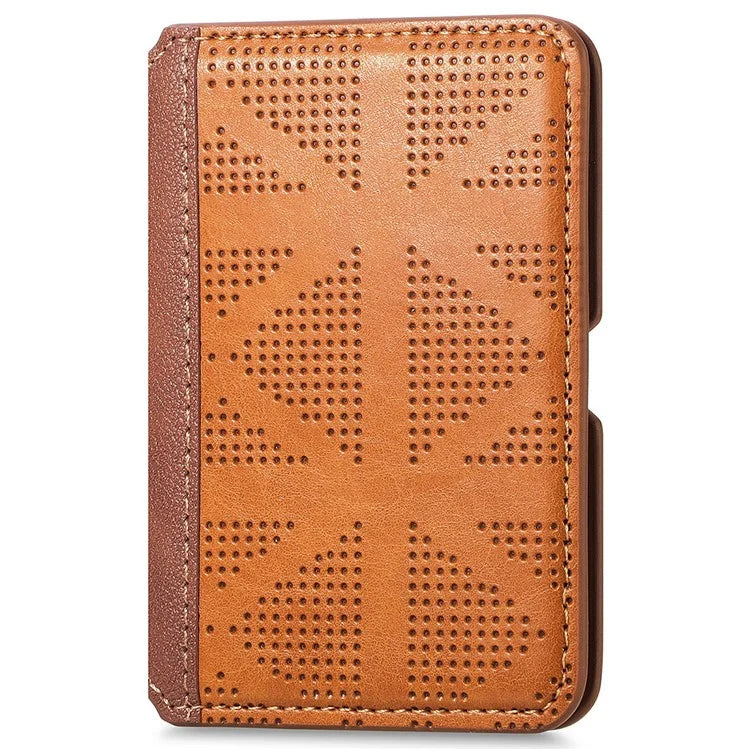 RFID Blocking Card Holder PU Leather Adhesive Phone Card Bag Kickstand