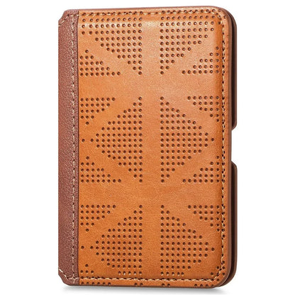 RFID Blocking Card Holder PU Leather Adhesive Phone Card Bag Kickstand