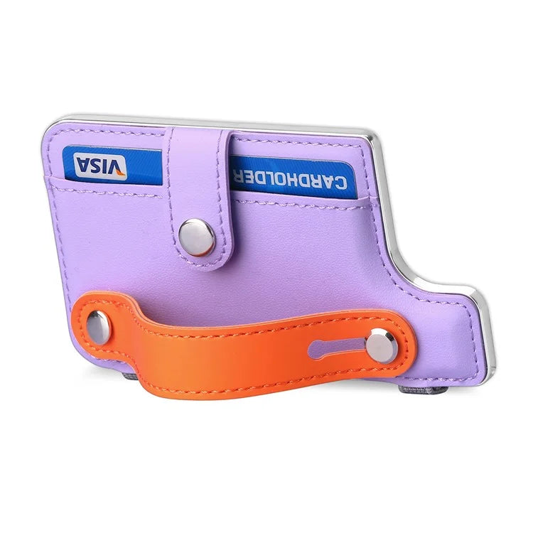 Phone Card Holder Wristband Kickstand PU Leather Phone Card Bag