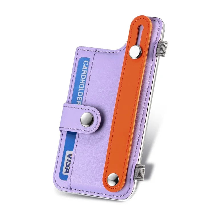 Phone Card Holder Wristband Kickstand PU Leather Phone Card Bag