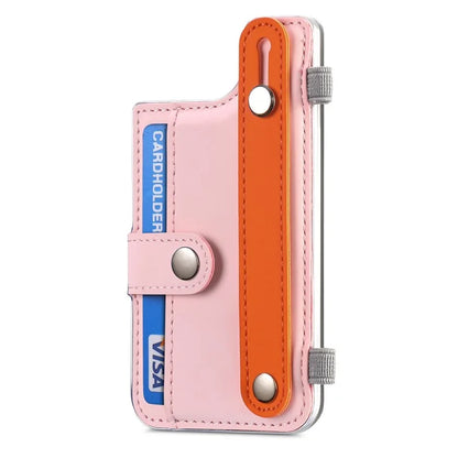 Phone Card Holder Wristband Kickstand PU Leather Phone Card Bag