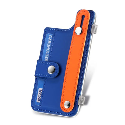 Phone Card Holder Wristband Kickstand PU Leather Phone Card Bag