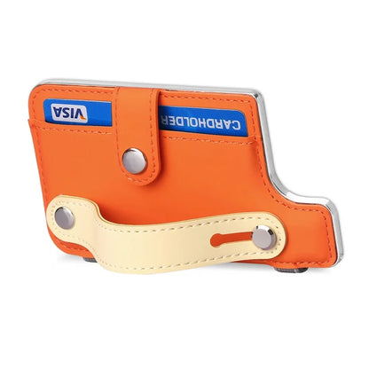 Phone Card Holder Wristband Kickstand PU Leather Phone Card Bag