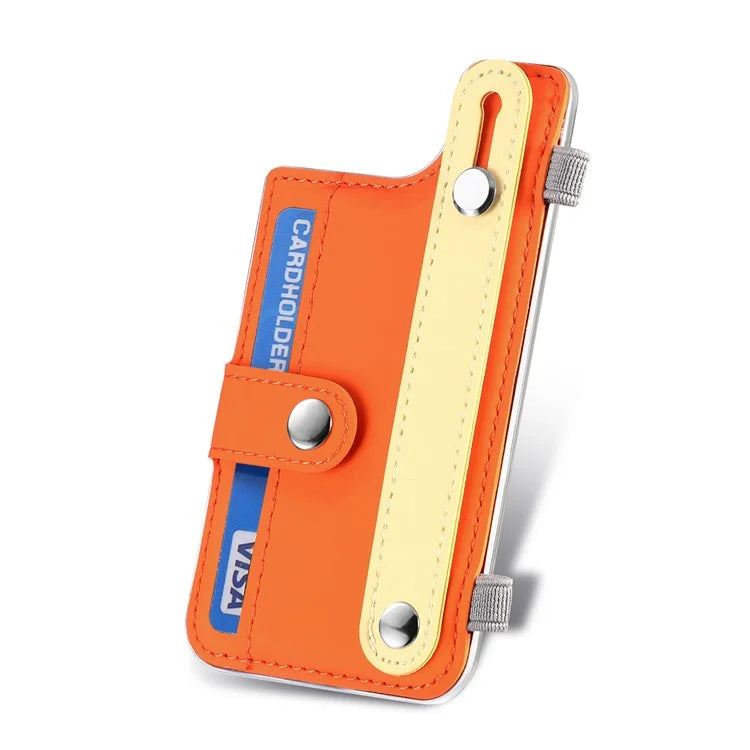 Phone Card Holder Wristband Kickstand PU Leather Phone Card Bag
