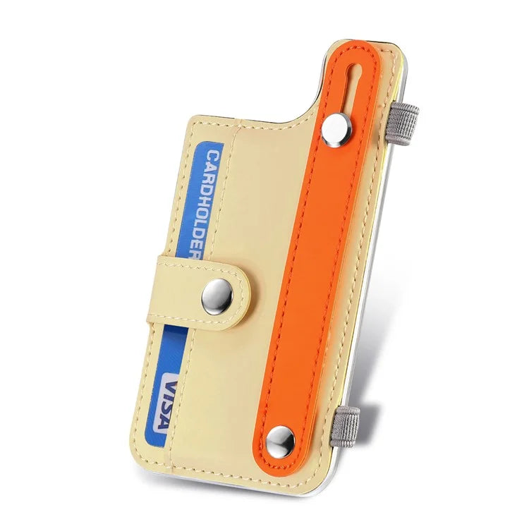 Phone Card Holder Wristband Kickstand PU Leather Phone Card Bag