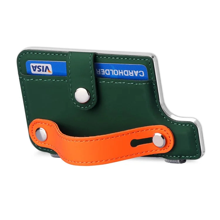 Phone Card Holder Wristband Kickstand PU Leather Phone Card Bag
