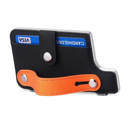 Phone Card Holder Wristband Kickstand PU Leather Phone Card Bag